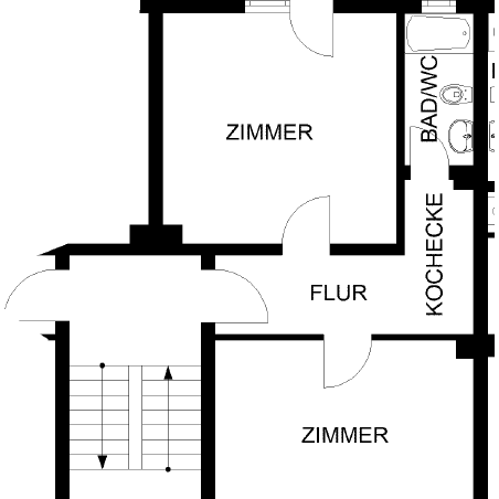 Kleine schöne Wohnung mit Balkon / Oberes Wehringhausen - Photo 2