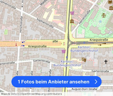 Voll ausgestattete, möblierte Wohnung in Top-Lage von Karlsruhe zu ... - Foto 1