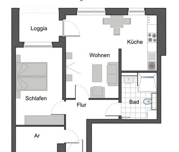 Erstbezug: Seniorenwohnung mit WBS - Foto 3