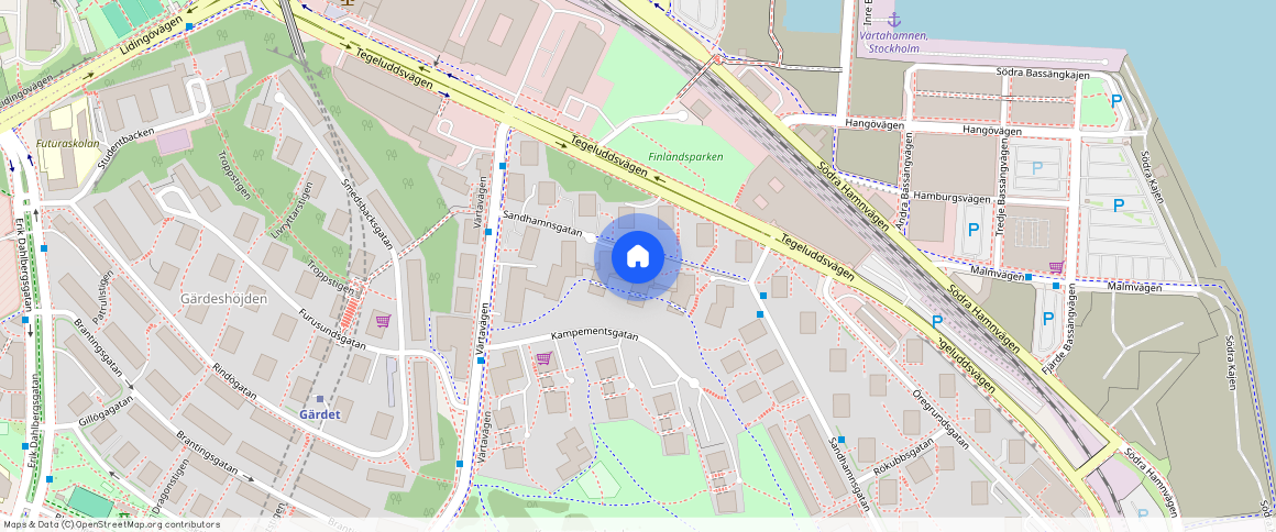 Sandhamnsgatan **, Ladugårdsgärdet