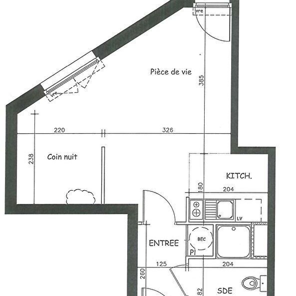 Location appartement 1 pièce, 33.57m², Nantes - Photo 1