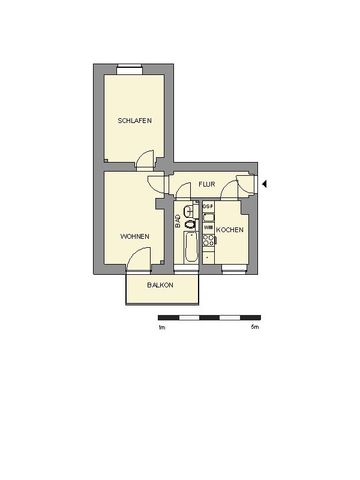 2-Raum-Erdgeschosswohnung in zentraler Lage - Foto 4