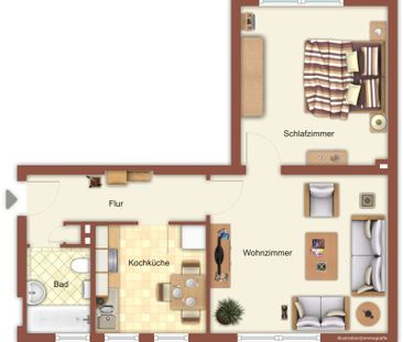 2-Zimmer-Wohnung in Mönchengladbach Hardt - Foto 1