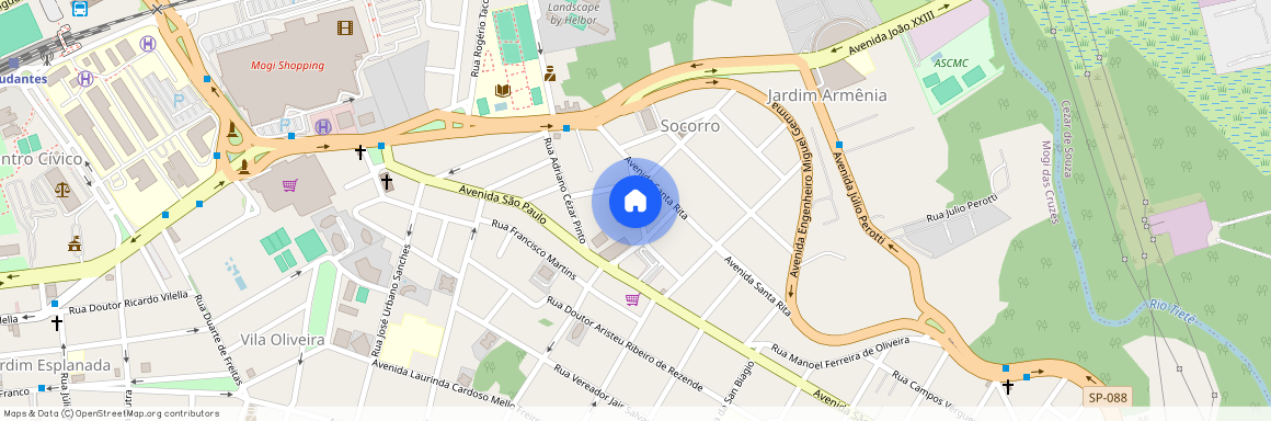 Rua José Henrique Lagden, 100 - Próximo ao SESC - Socorro, Mogi das Cruzes, São Paulo, 08780650