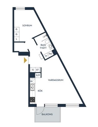 Bandhagen - 2rok - 12mån - 13.225kr/mån - Foto 1