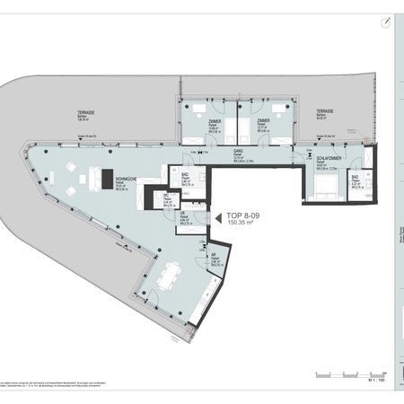 180m² Dachterrasse! Luxus DG-Wohnung mit direktem Blick auf die Innenstadt und die Donau! U1 Donauinsel - Photo 4
