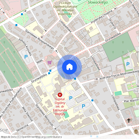 ul. Stanisława Wyspiańskiego, Górne Przedmieście, Bielsko-Biała, śląskie