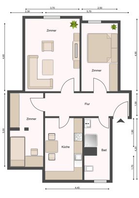 Schöne 3 Raum Wohnung mit neuem Bad! - Photo 1