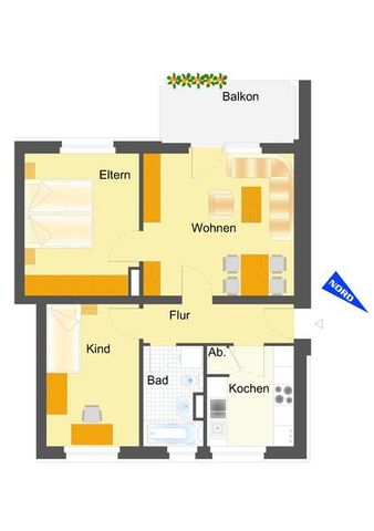 Schöne 3 Zimmerwohnung in der Glatzerstraße mit Balkon - Foto 2