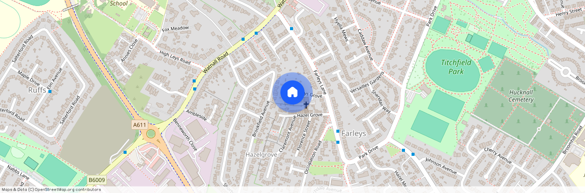 Farleys Grove, Hucknall, Nottingham, Nottinghamshire, NG15 6FG