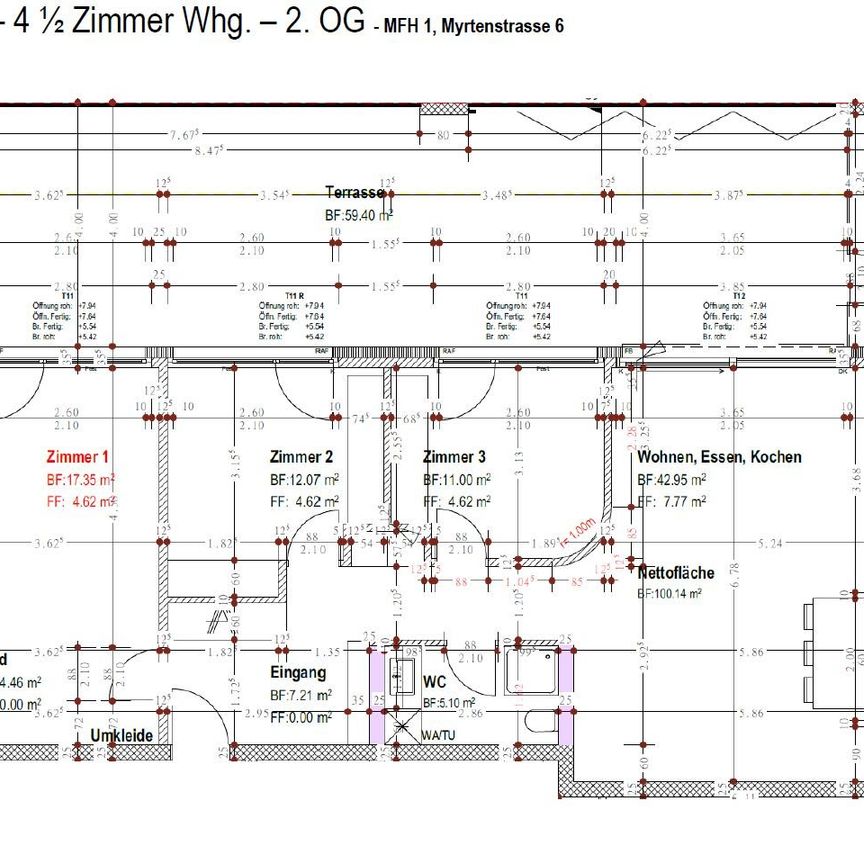 4.5 Zimmer, 100 m², 2. Stock - Foto 1