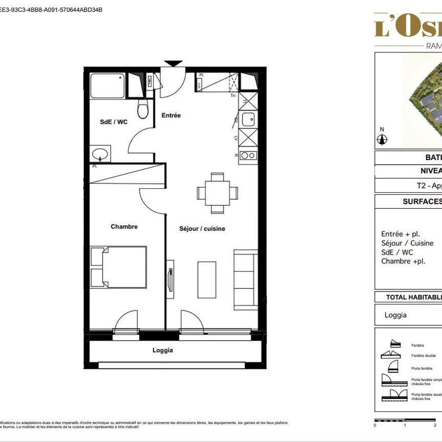 location Appartement T2 DE 46.2m² À RAMONVILLE SAINT AGNE - Photo 2