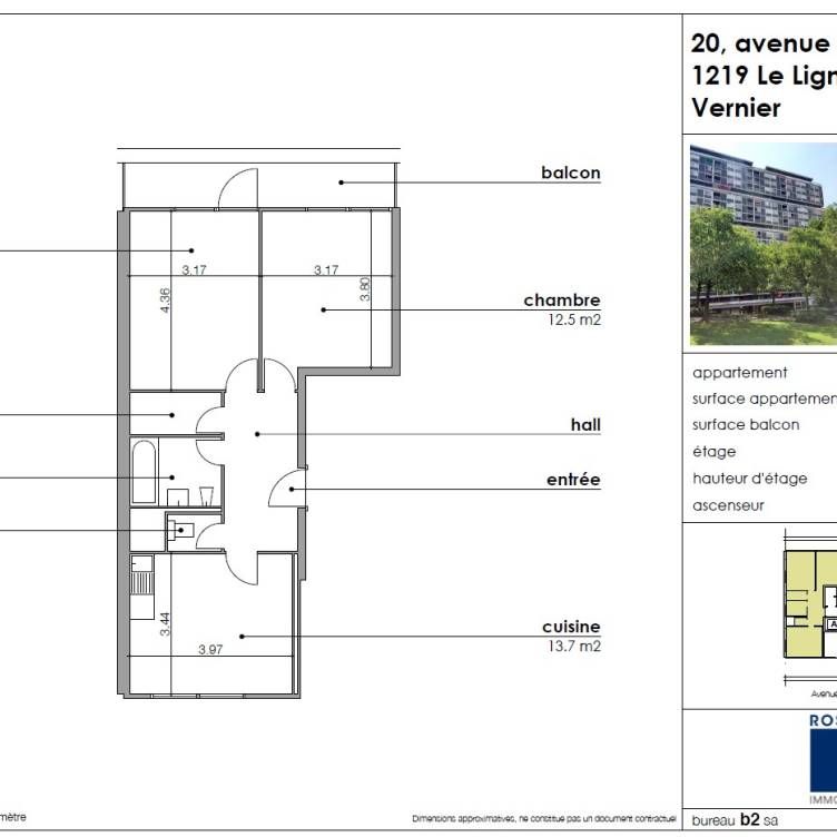 Appartement de 3 pièces - Foto 2