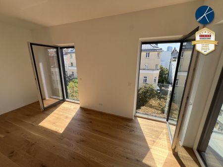 *Superprojekt: ''Über den Baumwipfeln" TOP 49 Sonnige 3 Zimmer + Küche *MIT ZWEI TRAUMHAFTEN WEST-LOGGIEN* - Foto 2