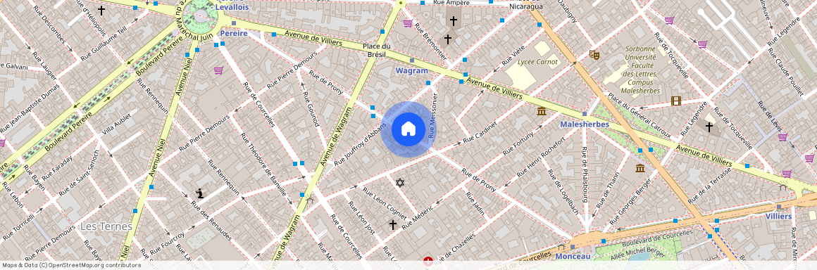 Rue de Chazelles, entre Rue de Courcelles et Rue de PRony 75017 Paris (17e arrondissement)