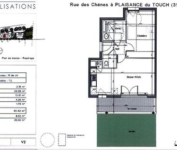PLAISANCE DU TOUCH / Location Appartement 2 Pièces 45 m² - Photo 5