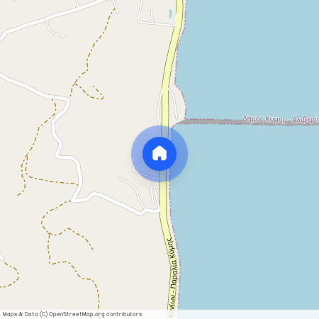 Επ. Οδ. Χανίων Αυλωναρίου-Π. Κύμης, Παραλία Κύμης (Κύμη)