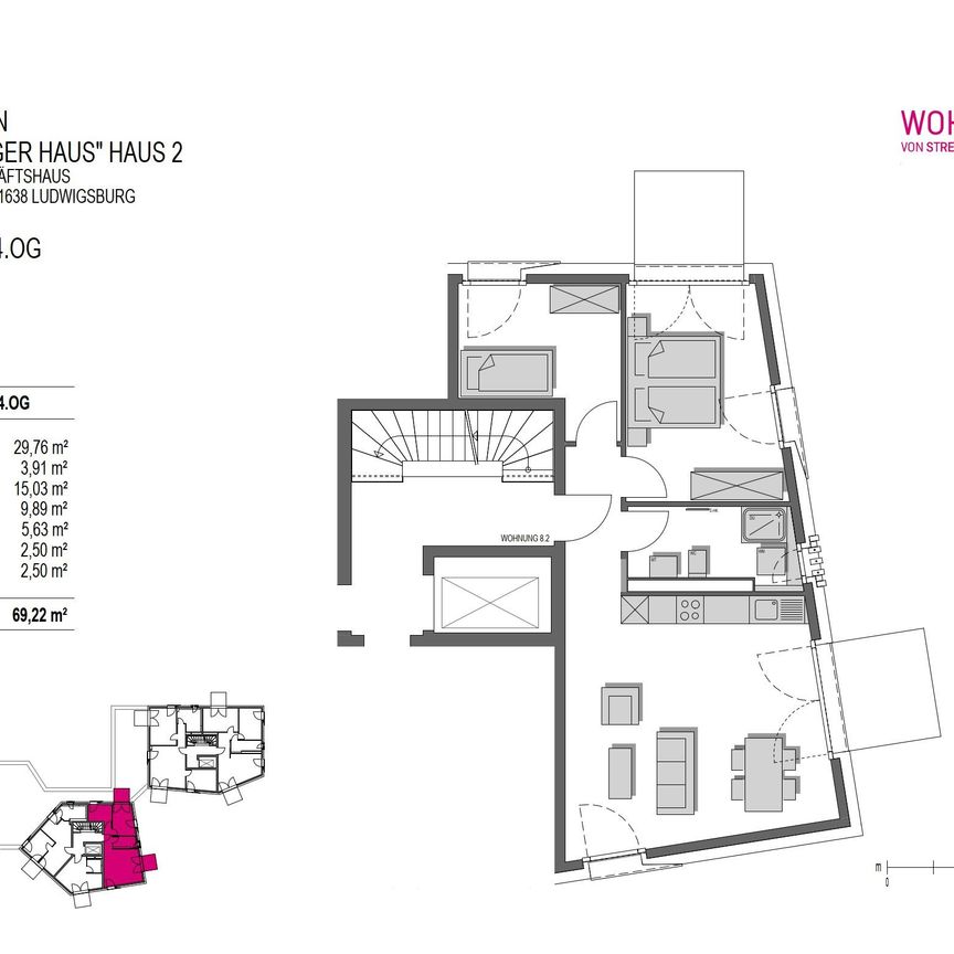 Charmante 3-Zimmer-Wohnung im Herzen von Ludwigsburg - Photo 1