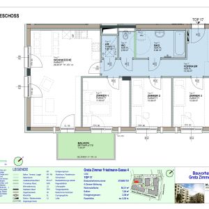 4-Zimmer-Wohnung mit Balkon, Top 17 - Photo 2