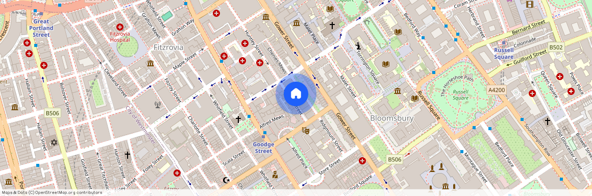 Ridgmount Gardens, Fitzrovia & Covent Garden
