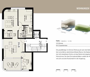 Nähe Gartenstadt, Münchenstein - moderne 3 1/2-Zimmerwohnung im 2.OG - Foto 3