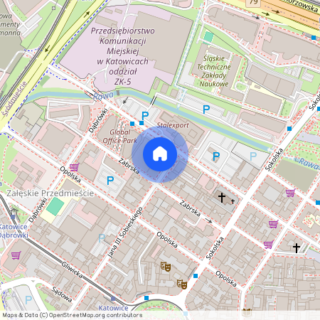 ul. Zabrska, Śródmieście, Katowice, śląskie
