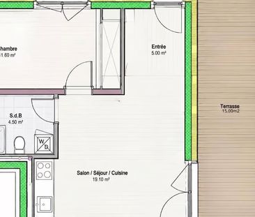 2 Zimmer, 42 m² - Photo 4