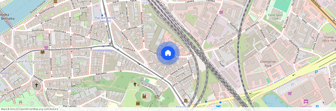 ul. gen. Henryka Dąbrowskiego, Stare Podgórze, Podgórze, Kraków, małopolskie