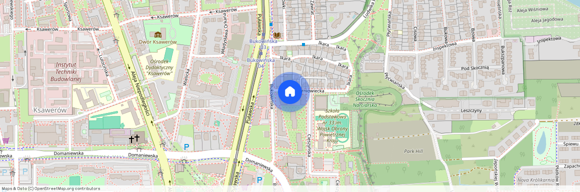 ul. Czerniowiecka, Ksawerów, Mokotów, Warszawa, mazowieckie