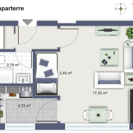 Renovierte 1-Zimmer-Wohnung mit innenliegenden Duschbad in ruhiger Seitenstraße von Ratingen-Mitte - Foto 1