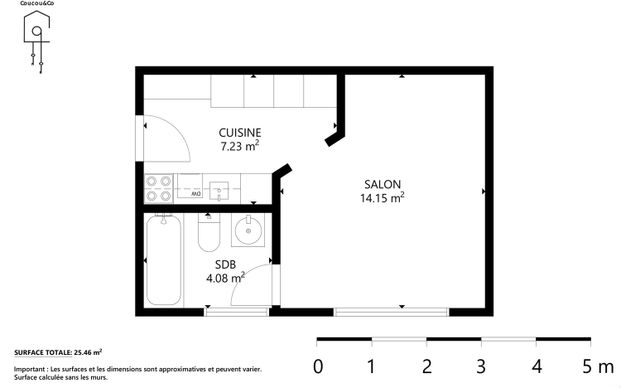 1.5 Zimmer, 27 m², EG - Photo 1