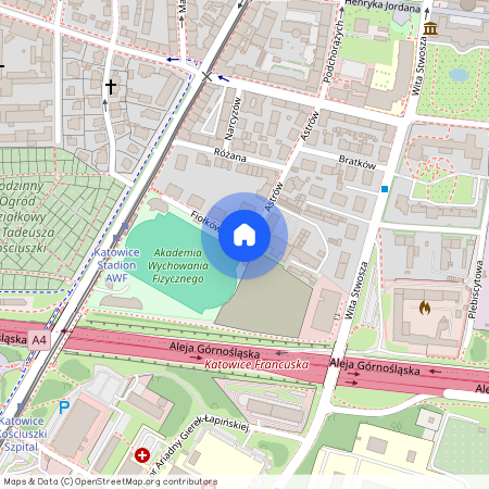 ul. Fiołków, Śródmieście, Katowice, śląskie