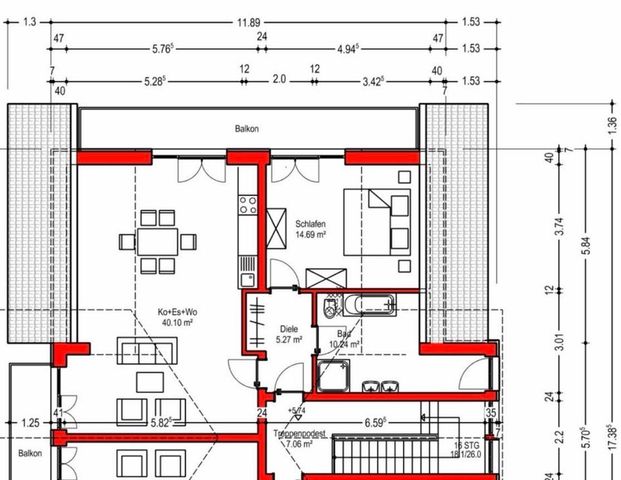 2 Zimmer DG Wohnung/Neubau - Foto 1