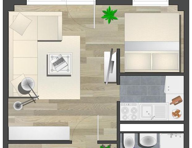 Ein kleines Wohndomizil für Singles - Foto 1