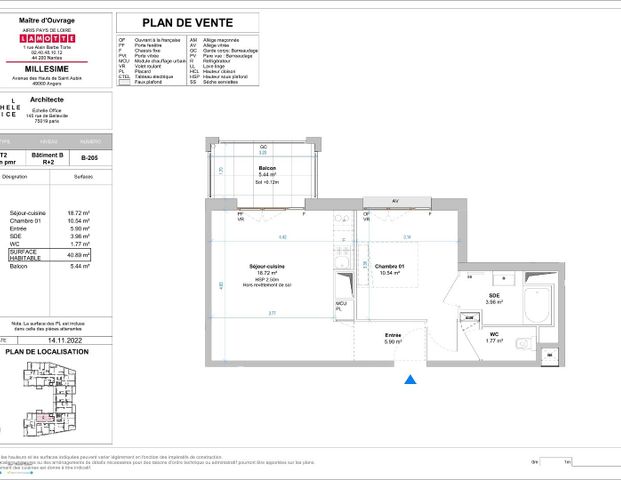 location Appartement T2 DE 40.89m² À ANGERS - Photo 1