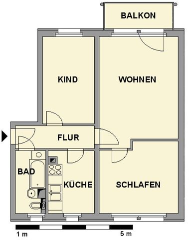 3-Raum-Wohnung mit Balkon in attraktiver Wohnlage - Foto 5