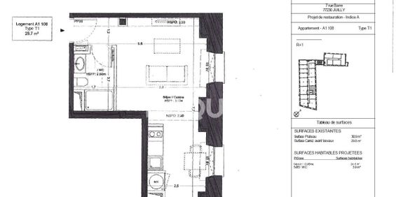 Appartement Juilly 1 pièce(s) 28.70 m2 - Photo 3
