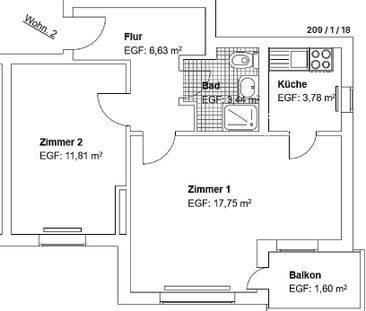 Seniorengerechtes Wohnen in Wolfsanger! 2 ZKB mit Balkon! - Foto 1