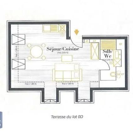 Appartement à louer 1 pièce 33.46m² - Photo 2