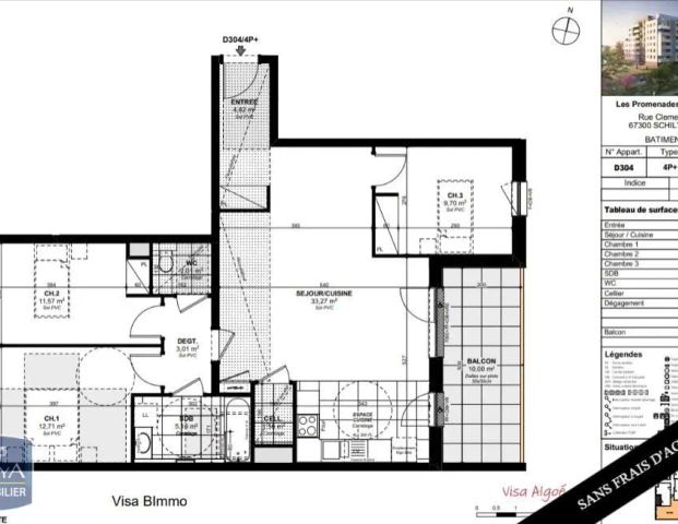Appartement à louer 4 pièces 83.81m² - Photo 1