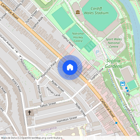 Flat 14, 55/57 Cathedral Road, CF11 9HD, Glamorgan, Cardiff