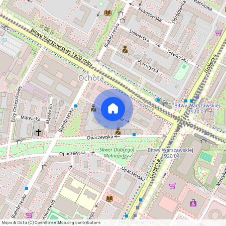 ul. Dunajecka, Szczęśliwice, Ochota, Warszawa, mazowieckie