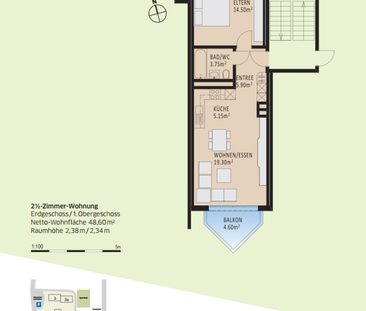schöne 2.5 Zimmer-Wohnung im Grünen - Foto 6