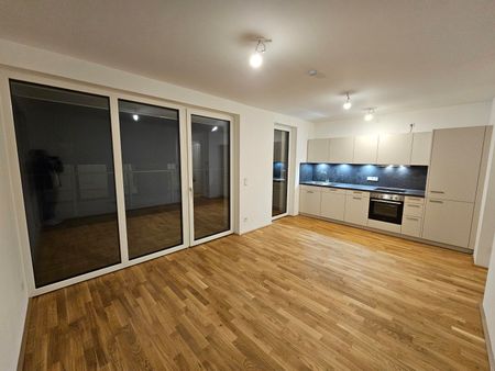 Erstbezug - 2-Zimmer-Wohnung mit Balkon, möblierter Küche, Tiefgaragenstellplatz - Foto 3