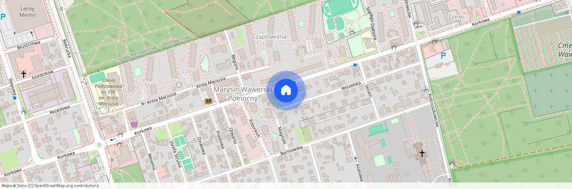 ul. Korkowa, Marysin Wawerski, Wawer, Warszawa, mazowieckie