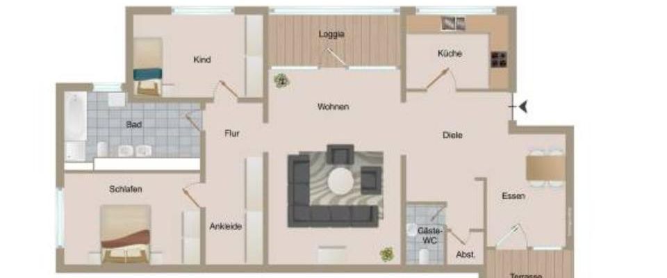 Großzügige, frisch renovierte 3,5 Zimmer Wohnung in Villingen - Photo 1