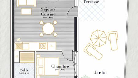 F2 neuf - jardin - parking - Photo 5