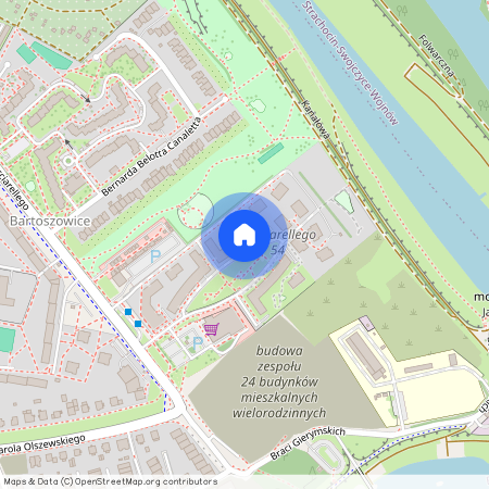 ul. Bernarda Belotta Canaletta, Bartoszowice, Śródmieście, Wrocław, dolnośląskie