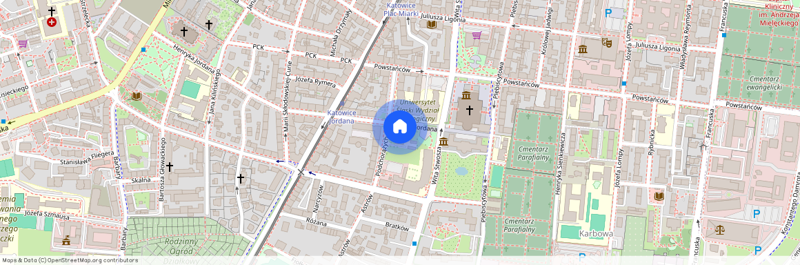 ul. Henryka Jordana, Śródmieście, Katowice, śląskie