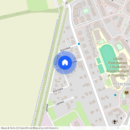 ul. Klonowa, Przecław, Kołbaskowo, policki, zachodniopomorskie